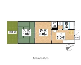 ひまわり荘【1階】の間取り