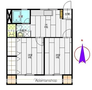 コーポ宮川【1-D号室】の間取り