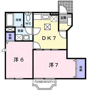 サンバティークメゾンヒロ【1階】の間取り