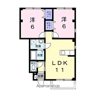 エル・シャローム・輝【1階】の間取り