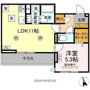 KURASHIRO【1階】の間取り