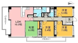 六泉寺ガーデンヒルズ【8階】の間取り