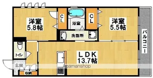 シャーメゾン プレ ディーヴァ【2階】の間取り
