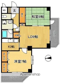 神奈川県川崎市高津区下作延3丁目【マンション】の間取り