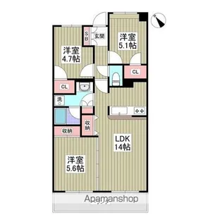 センチュリーつくばみらい平A【12階】の間取り