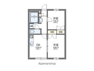 レオパレス西宮北B【1階】の間取り