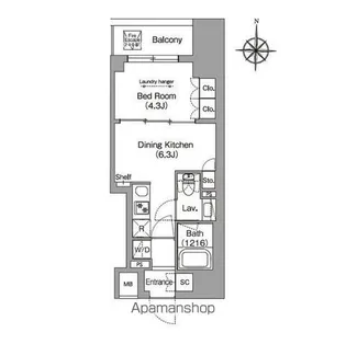 コンフォリア本所吾妻橋Ⅱ【6階】の間取り
