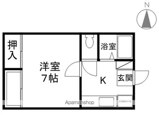 コーポワカツキ【202号室】の間取り