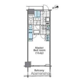 コンフォリア新宿イーストサイドタワー【5階】の間取り