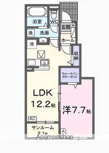 REIRAN(レイラン)Ⅱ【1階】の間取り