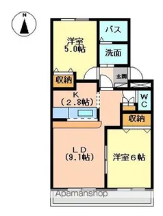 グレイスヴィラ【1階】の間取り