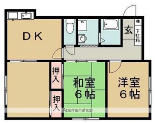 いよハイツ【1階】の間取り