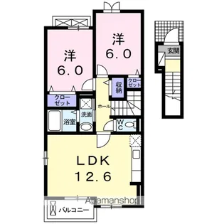 フォルトゥーナ Ⅱ【2階】の間取り