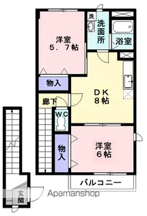 グラン・パステークI【2階】の間取り
