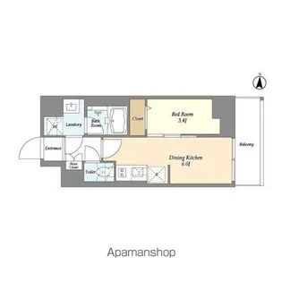 グランカーサ菊川【6階】の間取り
