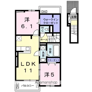 ファー ビヨンド Ⅱ【2階】の間取り