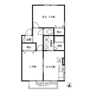 ハイカムールカキザキ C【2階】の間取り