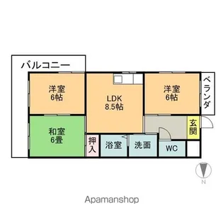 メゾンド佐久間【2階】の間取り