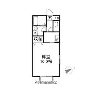 アメニティータウン【105号室】の間取り