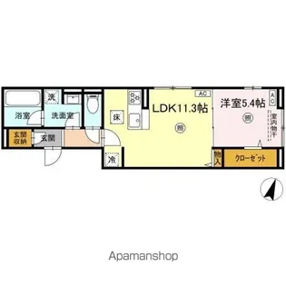 ディーグラース【1階】の間取り