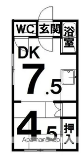 コーポハイビスカス【1-A号室】の間取り