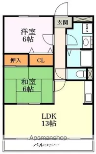 グランシャリオ宇治Ⅱ【2階】の間取り