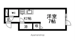 プラザイン月寒【103号室】の間取り