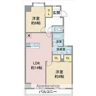 ラ.フォーレ杁ヶ池【2階】の間取り