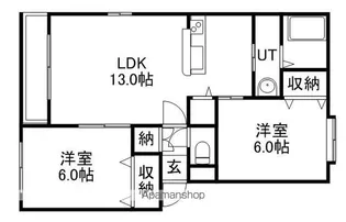 レオーネ新琴似【205号室】の間取り