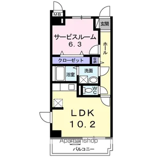 ピュアコートⅢ【2階】の間取り