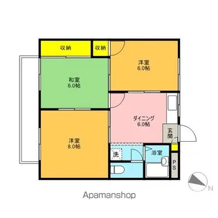 レジェンド末広A・B【1階】の間取り