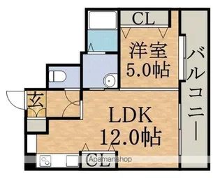 ピュア東彩館 II【8階】の間取り