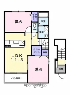 フォーシーズンズ【2階】の間取り