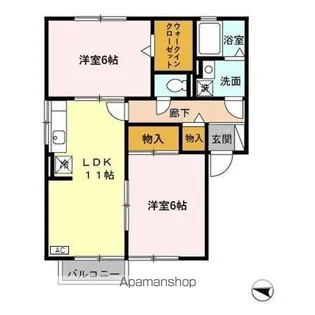 フローラルアベニュー ABC【2階】の間取り