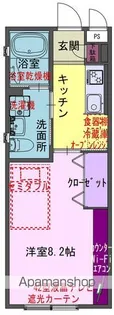 ラポール材木町【206号室】の間取り