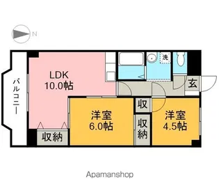 泉ヶ丘ハイツ(2丁目)【4階】の間取り