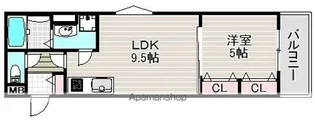 セレニティ桜之町東A棟【1階】の間取り