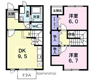 フォルクローロ【1階】の間取り