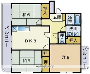 コンフォート周船寺【401号室】の間取り