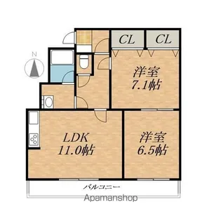 ドルシスⅠ【3階】の間取り
