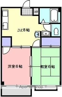 エルディム中村【103号室】の間取り