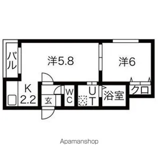 トラストコートS16【3階】の間取り