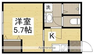 パスティア新倉敷【202号室】の間取り