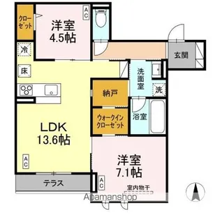 DーCOMODO小金井貫井北町【1階】の間取り