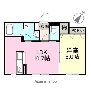 ジオベレオT【102号室】の間取り