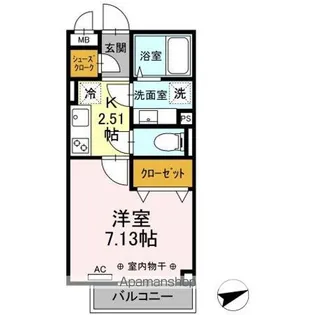 プレシャスコート聖蹟【3階】の間取り