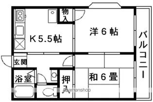 ファミール緑花苑F棟【103号室】の間取り