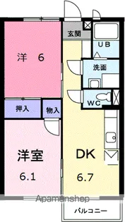 コーポグリーンB【2階】の間取り
