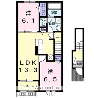キングヒルズB【2階】の間取り