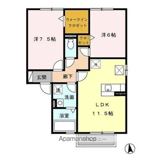 グランシャリオ L【1階】の間取り